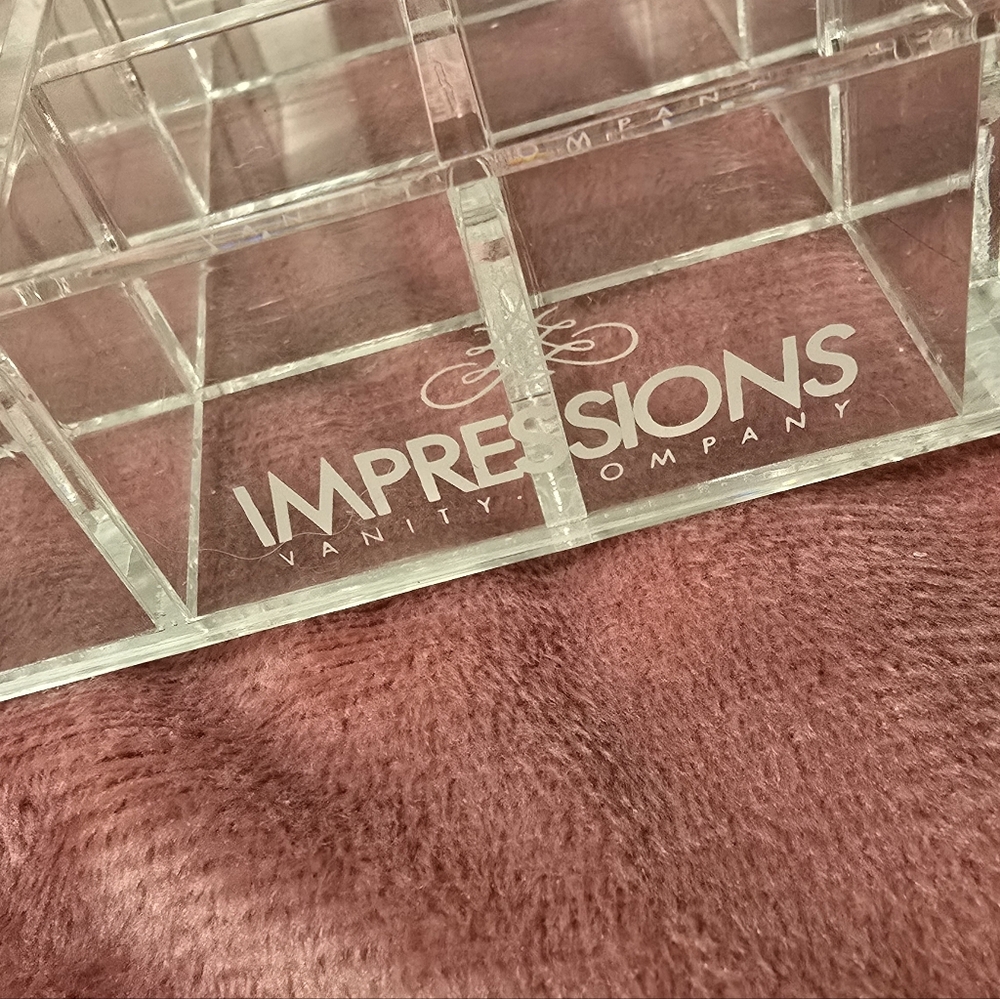 Impressions Transparent 70 Slot Makeup Organizer - 2 Count.